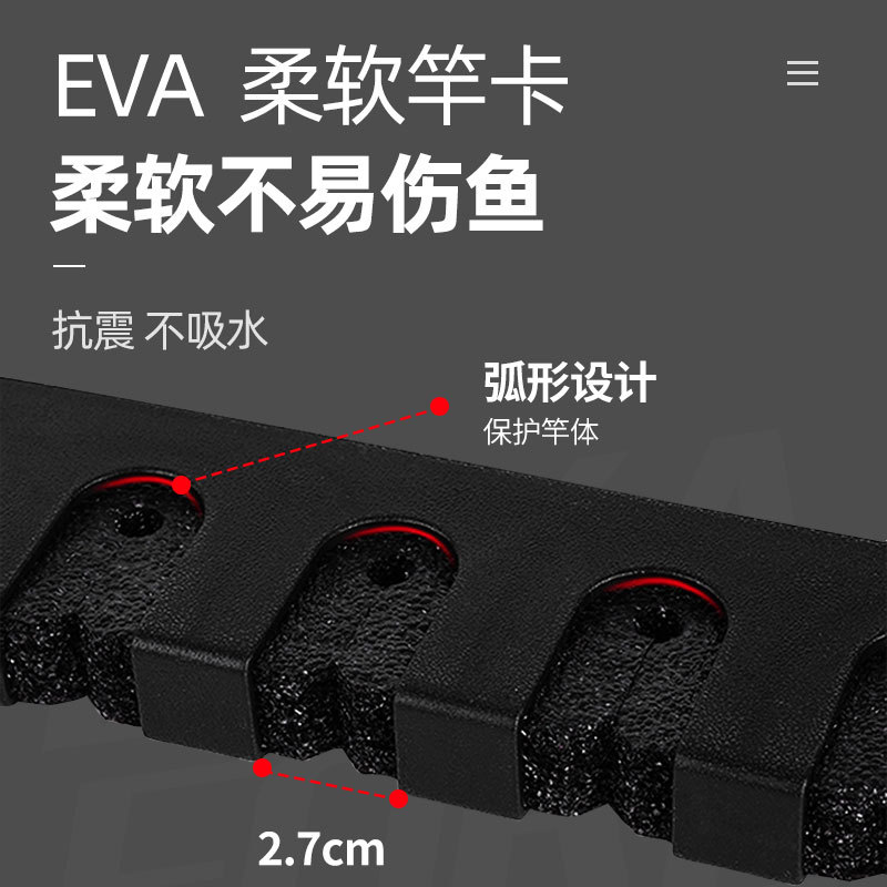 Estante de la barra de pesca de pared Luya Rod estante de exhibición de la tienda de artes de pesca estante de exhibición montado en la Pared Soporte de la barra de pesca vertical