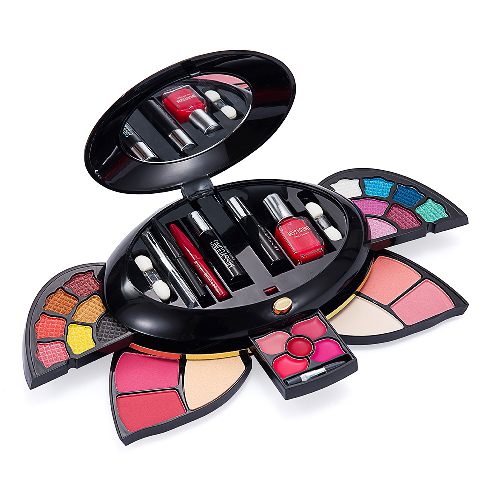 MISS YOUNG Multi-functional Makeup Palette, Eyeshadow Blush, Contouring Set, Makeup Palette, Makeup Box, Nail Polish, Eyeliner Specification drawing