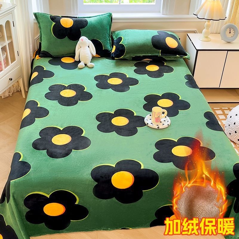 Invierno leche de lana de coral sábanas de lana de una sola pieza brida de lana de lana dormitorio una sola manta gruesa de lana de invierno