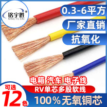 国标多股软铜芯电线RV03 05 075 1 1 5 2 5平方电子汽车电箱排线