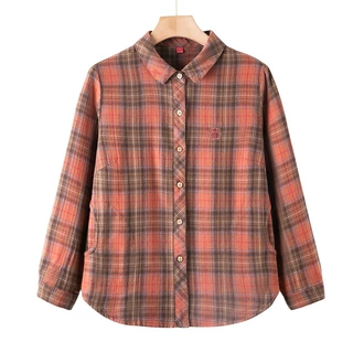 2024秋装新款妈妈装衬衫中老年女装休闲长袖上衣奶奶早秋薄款