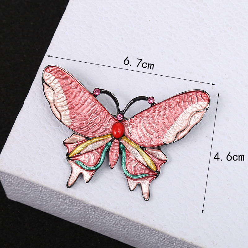 Simple Style Style Simple Style Pin Butterfly Alloy Enamel Women's Brooches
