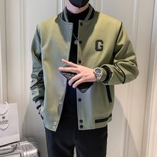 2025秋款韩版连帽长袖开衫外套卫衣夹克字母印花男装上衣潮流耐磨