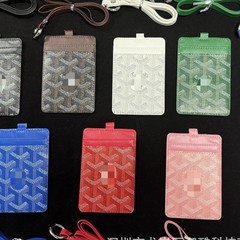 ビッグブランドドッグトゥースカードホルダー、ワークカードホルダー、ストラップ、ホルターカードホルダー、IDバッグ、学生証財布、男女兼用