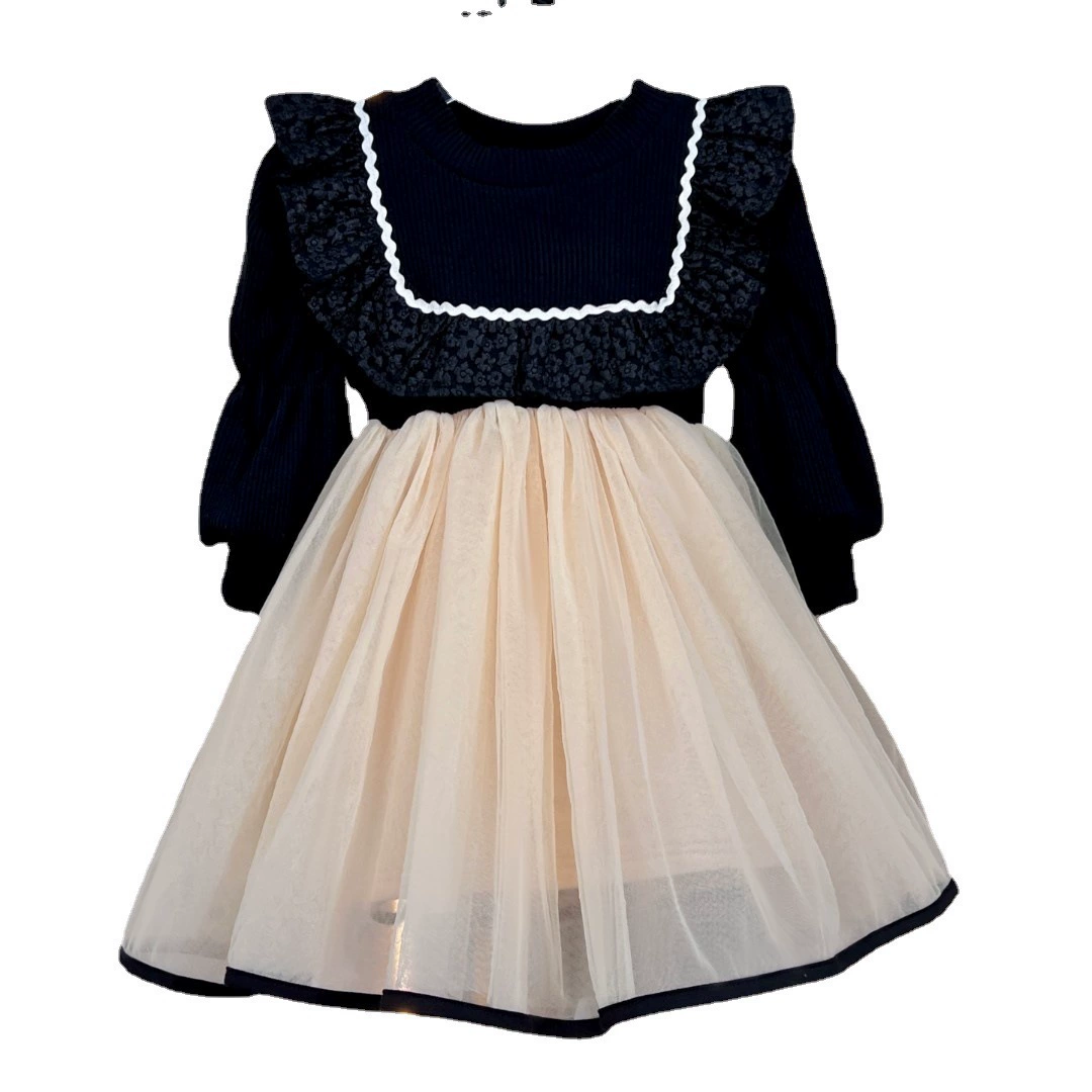 Autumn demi-season dress, fleece small princess costume, Korean style