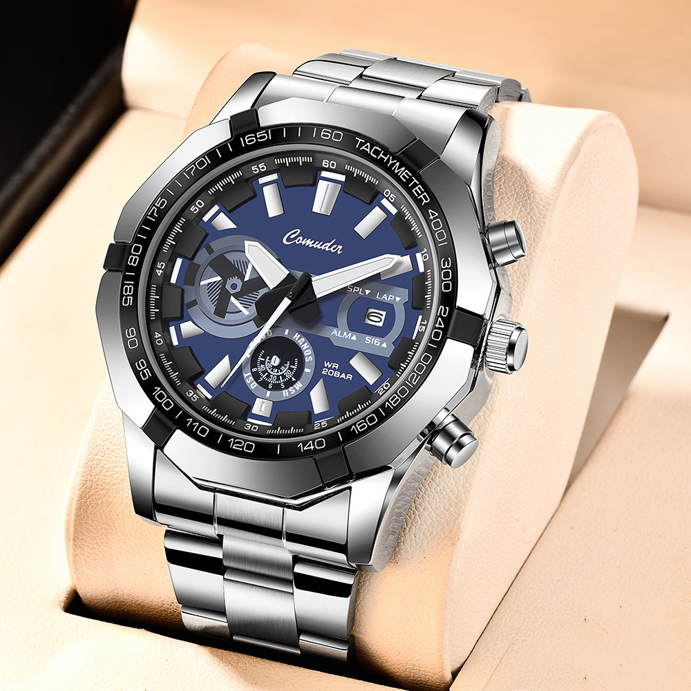 Men's Quartz Watch Waterproof Automatic Glow With Calendar_voghion.com