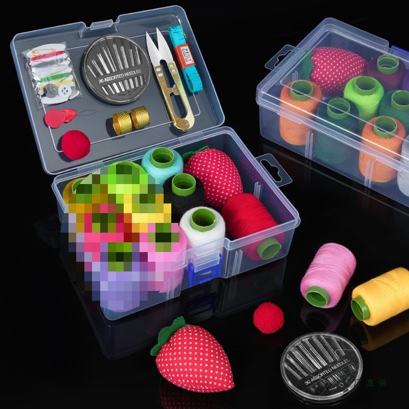 Caja de aguja doméstica de alta calidad, paquete de aguja y sutura, caja de almacenamiento de herramientas portátiles para dormitorios de estudiantes