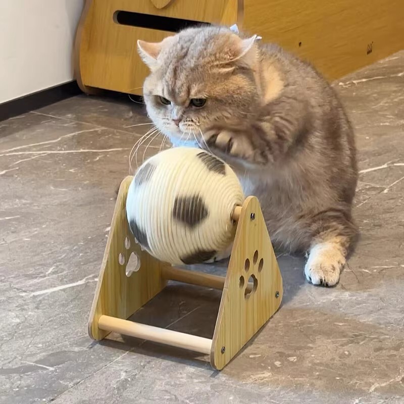 猫咪玩具猫抓板耐磨掉屑剑麻球猫抓柱磨爪子猫爬一体宠物用|undefined