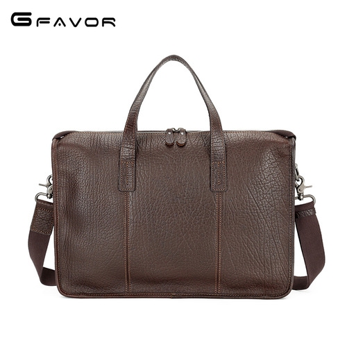 Men's bag genuine leather men's handbag top grain cowhide 14 inch computer business briefcase shoulder crossbody men's bag genuine leather 