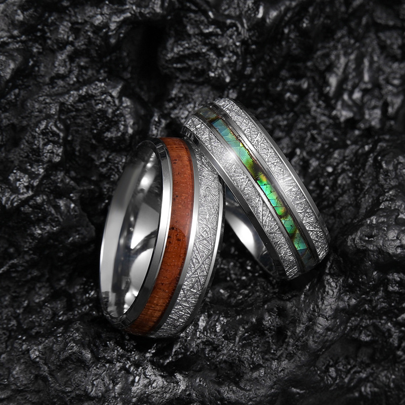 Fashion Round Stripe Stainless Steel Rings Stainless Steel Rings