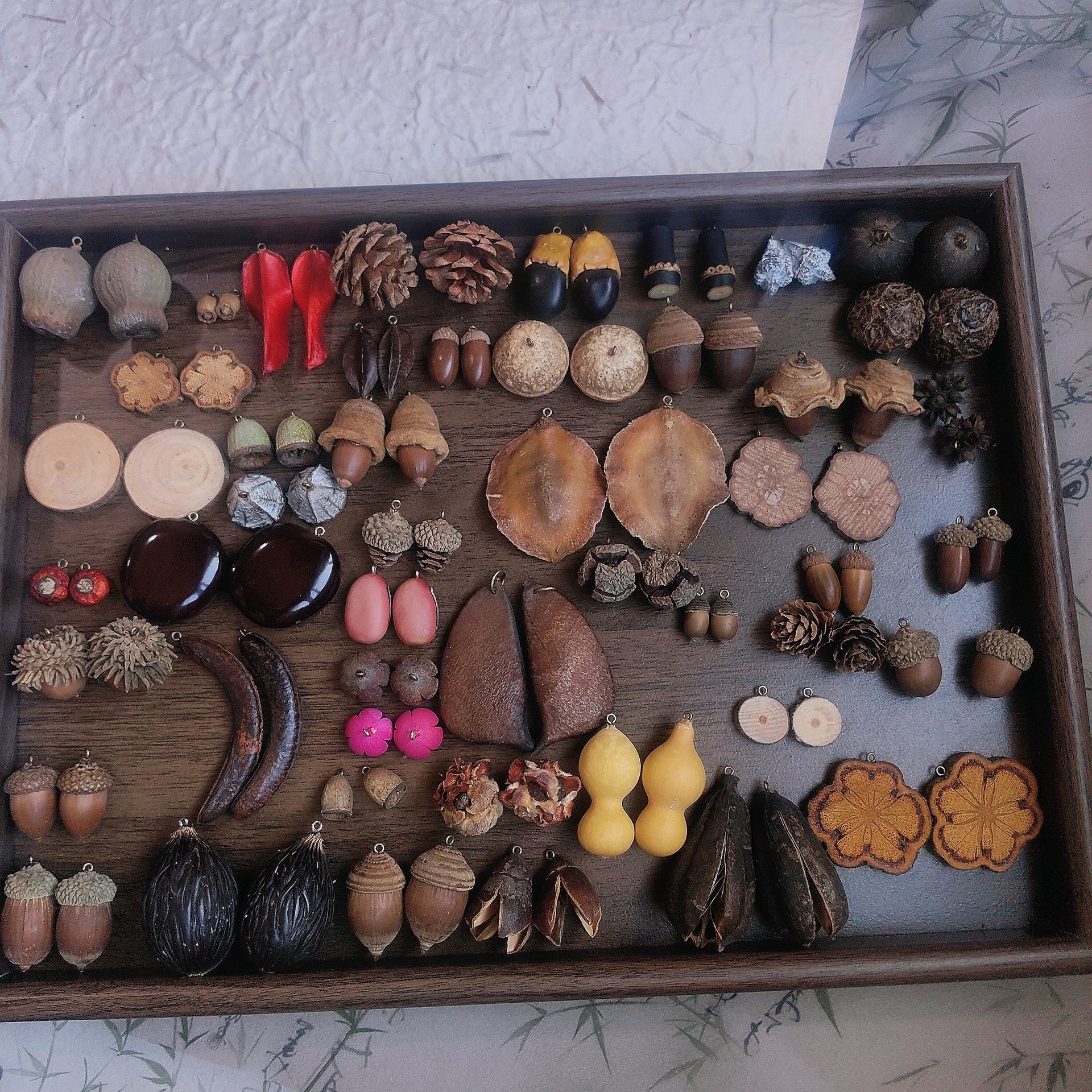 按对批发打孔带钉果实配好批发血藤橡果蔷薇果植物中药材手工材料