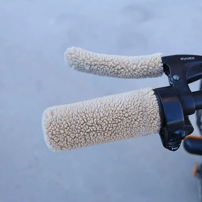 Motorcycle Handle Cover | Protection Winter Tongpei Hui - one-size-fits-all-thickened-granular-velvet-khaki-2-handlebar-covers-2-handbrake-covers