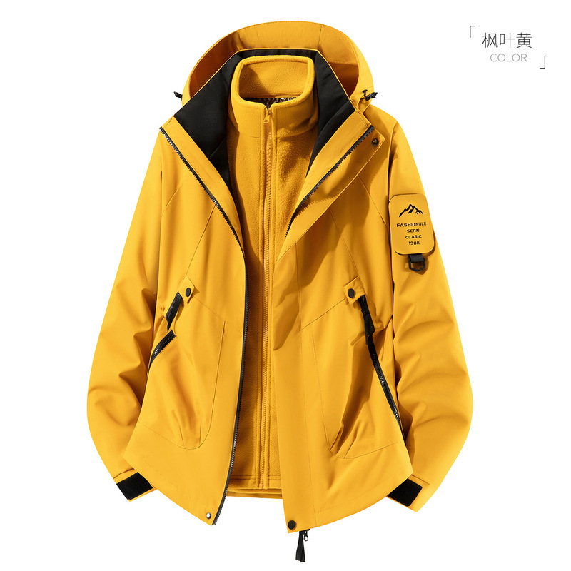 户外机能冲锋衣女款三合一防风防水情侣山系徒步进藏登山服外套男|undefined