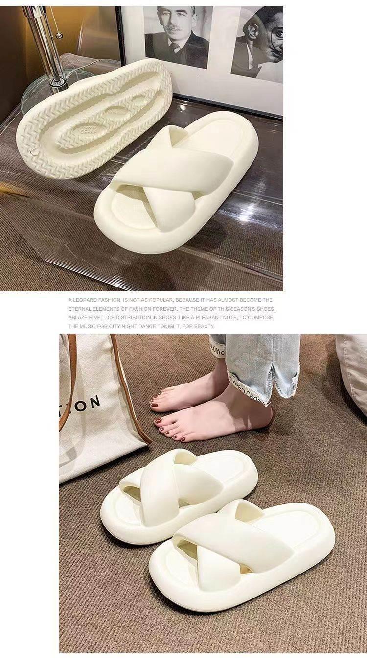 Soft EVA Slide Sandals for Women Summer Indoor Outdoor Thick Sole Wide Fit Size 40-41 in use