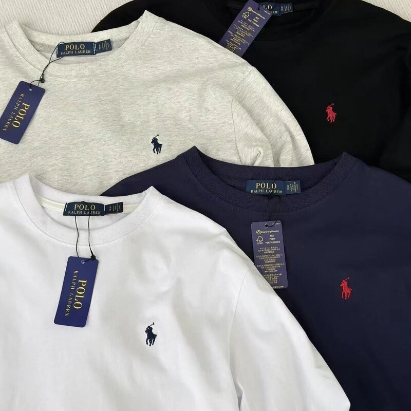 Foreign Trade Cross-Border Rl Ralph Lauren Logo Embroidered Long-Sleeve T-Shirt, Unisex Classic Loose Fit, Versatile, Scannable Foreign Trade Cross-Border Rl Ralph Lauren Logo Embroidered Long-Sleeve T-Shirt, Unisex Classic Loose Fit, Versatile, Scannable