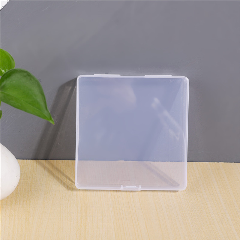 正方形透明塑料空盒带挂钩有盖礼品首饰玩具卡片包装收纳盒子批发