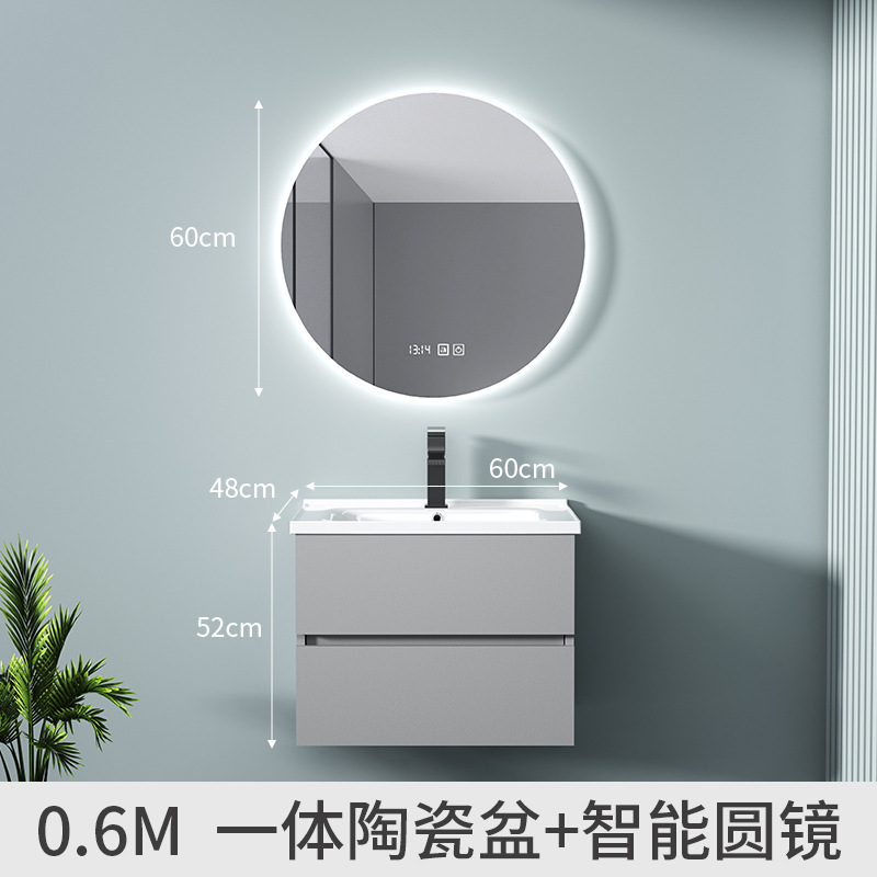 Gabinete de baño azul gris combinado cerámica lavabo lava