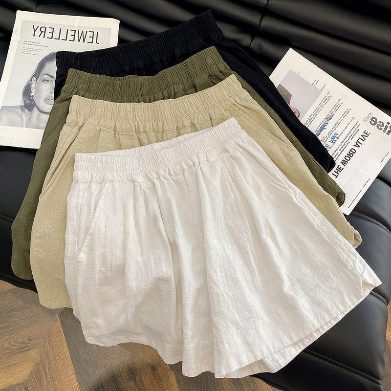 Casual Wide-Leg Shorts for Women, Home Beach Hot Pants, Summer Loose High-Waisted Five-Point Pants Casual Wide-Leg Shorts for Women, Home Beach Hot Pants, Summer Loose High-Waisted Five-Point Pants
