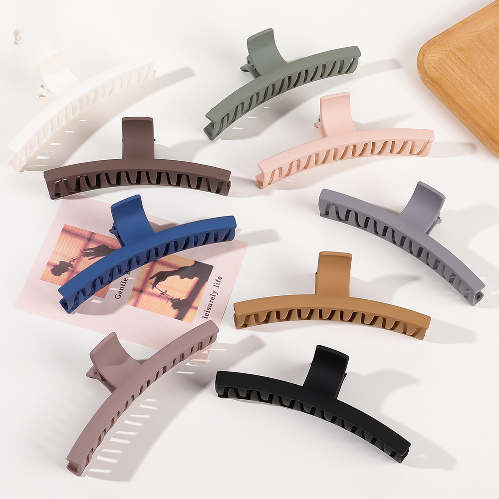 Oversized Shark Hair Claw Clip, Korean Morandi Style Hair Accessory_voghion.com