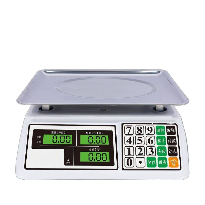 Escala electrónica para negocios, venta de verduras, pesas electrónicas, kilos de productos genuinos, puestos de venta de frutas precisos, báscula de mercado.