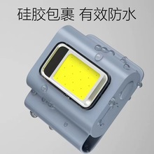 跨境新款跑步灯带磁吸TYPE-C充电头灯 便携衣夹跑步COB硅胶工作灯