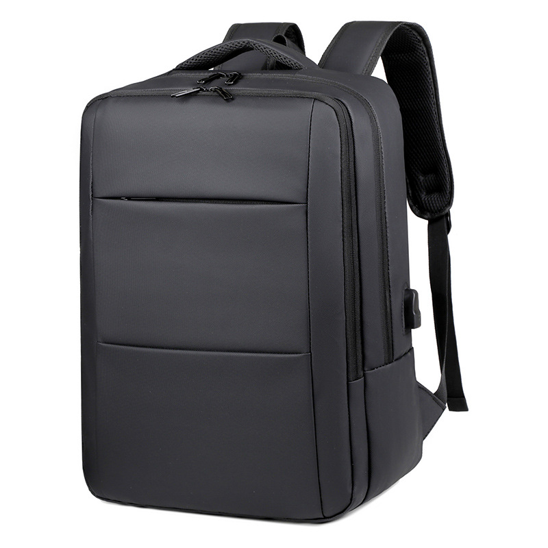 Mochila de película de cuero para hombre con carga USB transfronteriza