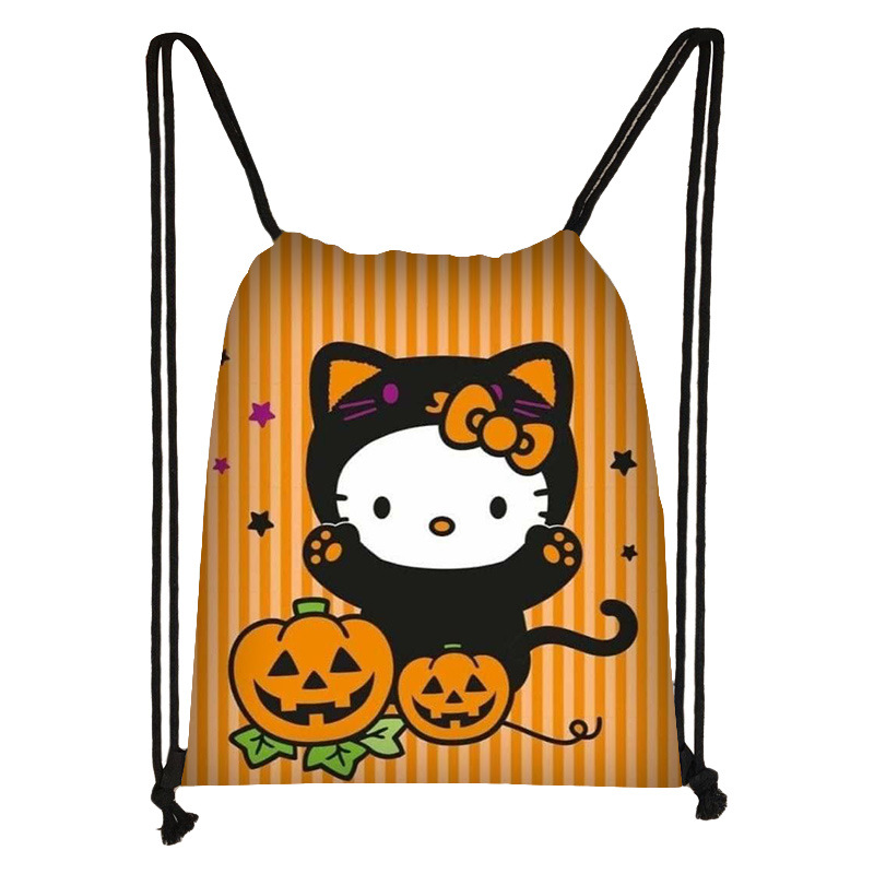 新款三丽鸥万圣节束口袋儿童可爱大号抽绳收纳袋ins便携背包跨境