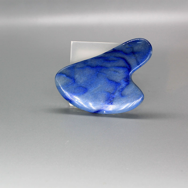 Tablero raspador de jade de cristal rosa natural Tablero raspador de belleza facial de cristal Meridian