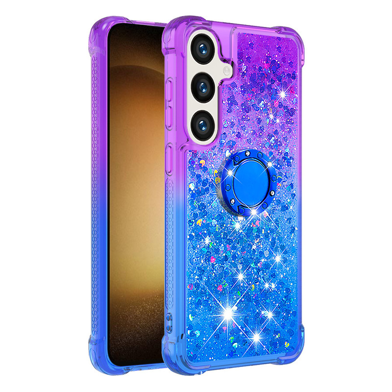 Anti-Fall Quicksand Suitable for Huawei Mate30Lite Ring Buckle Mobile Phone Case Realme V23 Gradient Protective Cover Cross