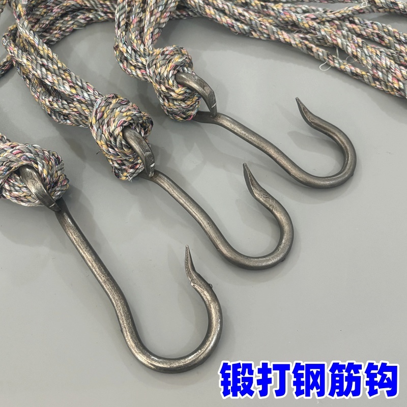 大号挑水扁担钩子钢铁钩挂钩S钩吊钩起重钩建筑工地挑土园林工具