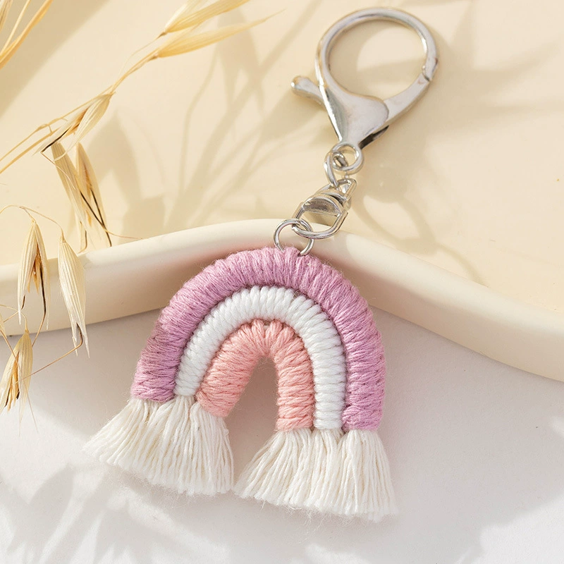 Fuchsia rainbow woven pendant, wall backpack, pack, factory direct supply