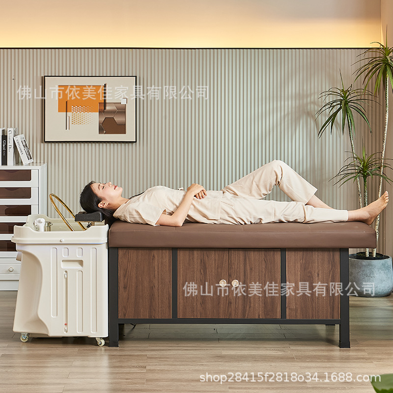 cuenca de tratamiento de cabeza móvil masaje cama de tratamiento de cabeza proyecto de injerto cuenca de lavado de agua circulante cuenca de cuidado de cabello para salón de peluquería