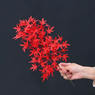 仿真松针崖柏树枝花艺造型盆栽松枝道具干花塑料花松树叶子假树叶