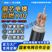 国标YJV铜芯电缆线3/4/5芯4/6/10平方0.6/1KV低压电线插座电源线