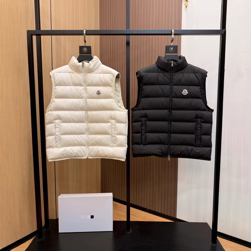 [Dujia] m Mengjia High Version Men's and Women's Same Style down Vest Simple Zipper Versatile Stand-Up Collar Thermal Vest