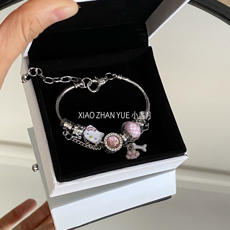Panjia Series Kaidi Cat Bracelet DIY Beaded Detachable Bracelet All-match Light Luxury Niche Ins Bracelet for Girlfriend