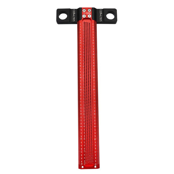 6/12 inch woodworking hole marking ruler parallel/vertical marking…