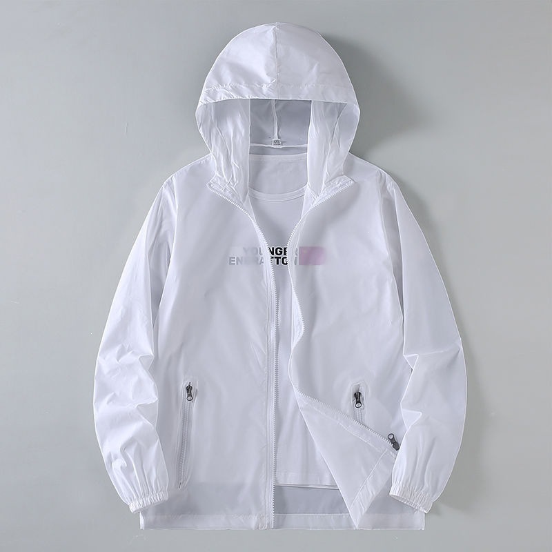 Cross-Border Sun Protection Clothing for Men in Summer, Ice Silk, Breathable, Light and Cool, Loose-Fitting, Trendy, Casual Sun Protection Clothing for Men, Thin Style