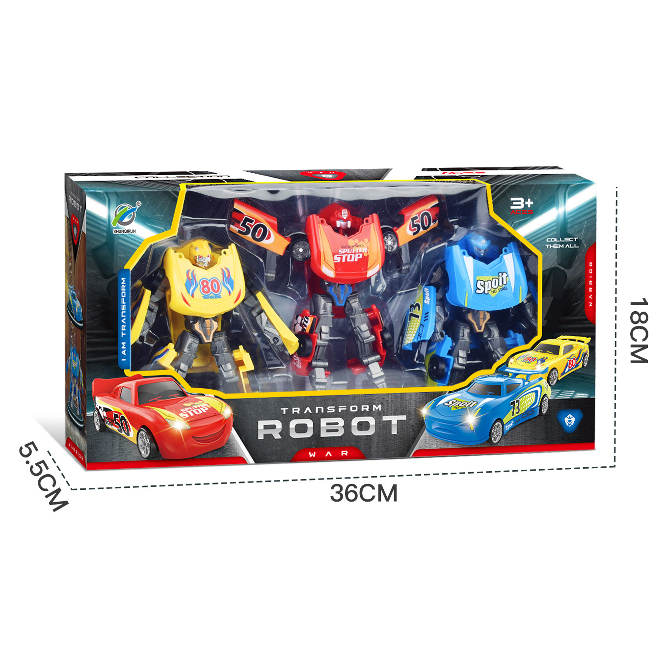 War God Mecha Transforming Mecha Car Model Creative Fun Toy Transformable Car Set Educational Toy