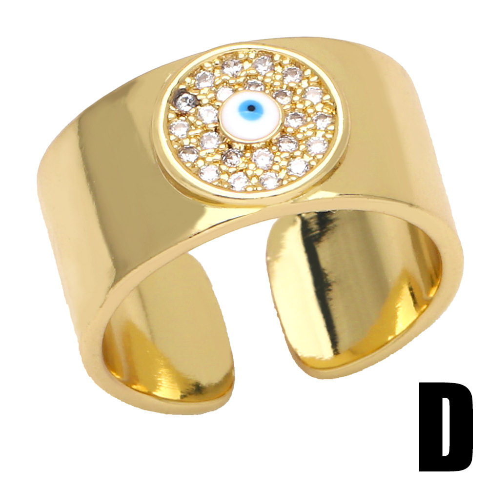 Fashion devilu0027s eye zircon open ring female copper