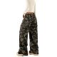 American-style Retro Three-bar Sports Pants Women's Camouflage Overalls Men's Loose Straight All-match Casual Wide-leg Pants