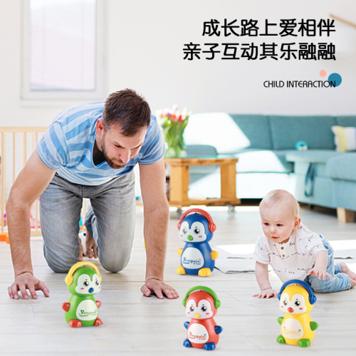 Children's cute pressing penguin backspin toy for 3 years and 6 months, companion toy, cross-border bestseller