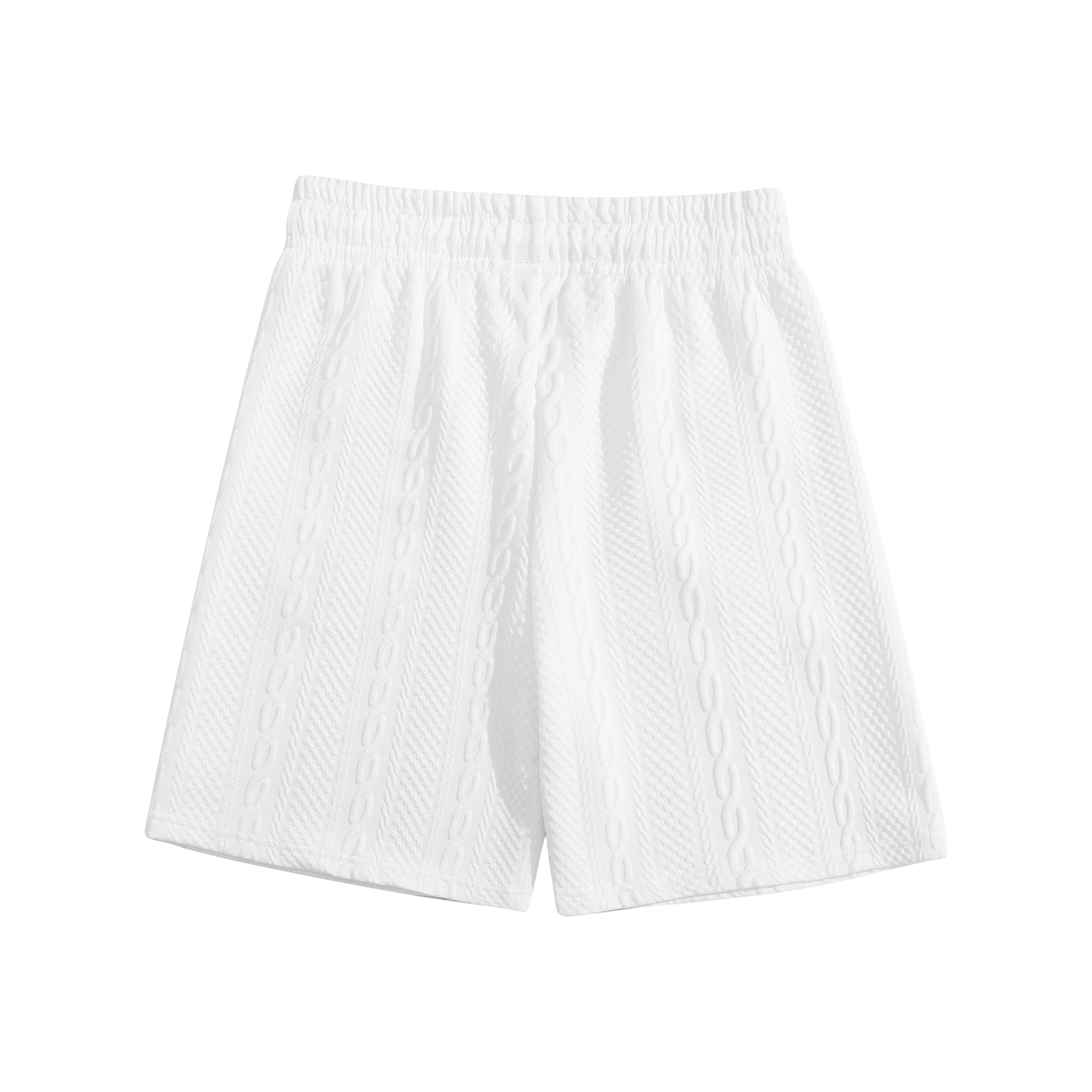 Vêtements pour hommes - Short d'été fin et décontracté pour hommes - Style rétro - Jacquard tendance - Pantalon cinq points - Coupe ample - Cordon de serrage - Bas ample et polyvalent_voghion.com