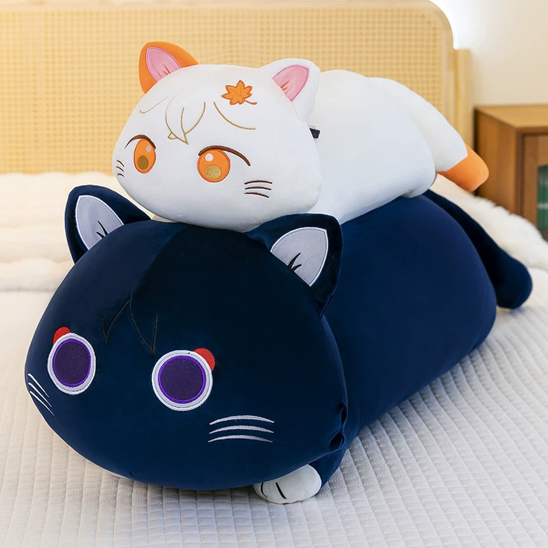 Мягкая игрушка кошка-подушка большая