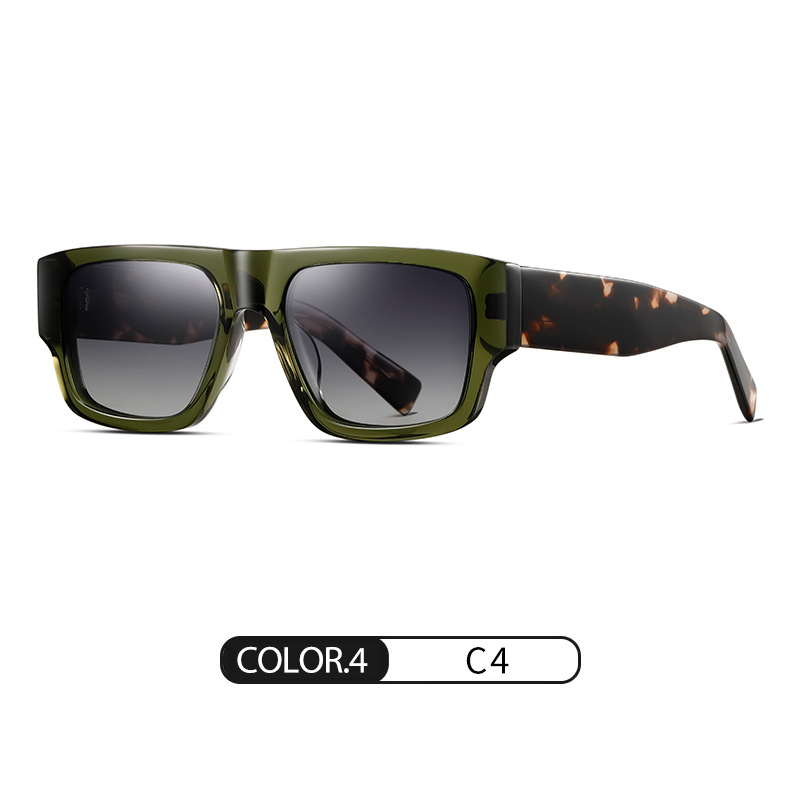 Nuevas gafas de sol polarizadas S32126 Gafas de sol de hombre con marco de hoja de moda Gafas de sol hechas a mano de acetato