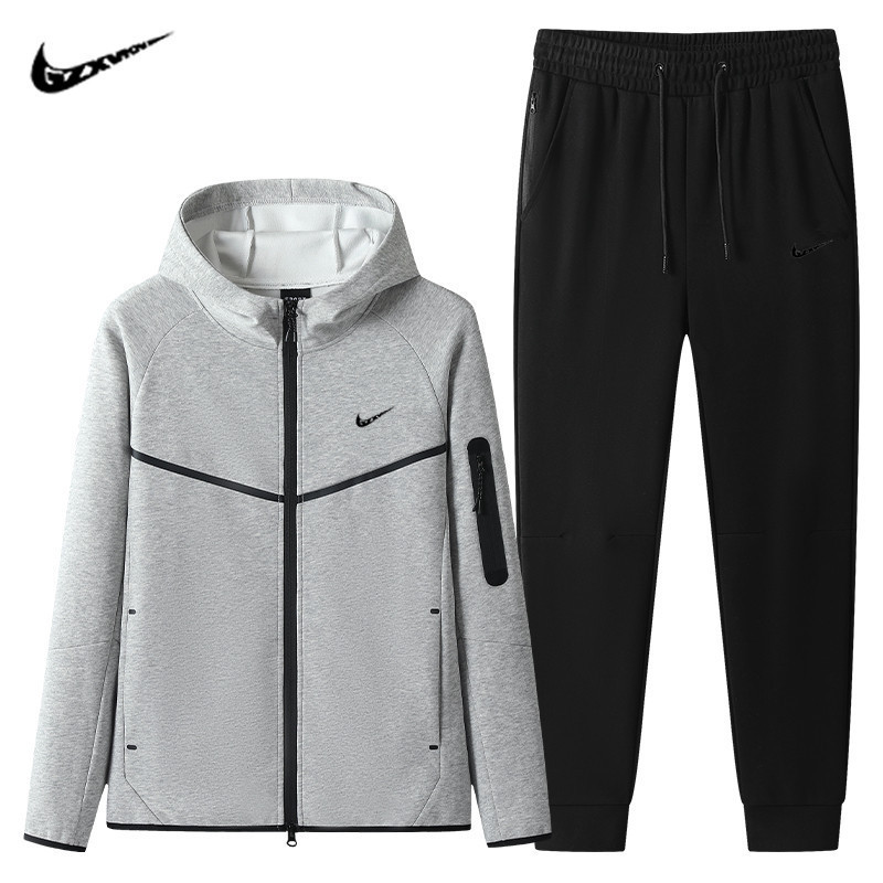 Cross-Border Men's Clothing 2026 Spring Outdoor Casual Sports Suit Men's Hooded Running Cardigan Long-Sleeved Pants Two-Piece Set Cross-Border Men's Clothing 2026 Spring Outdoor Casual Sports Suit Men's Hooded Running Cardigan Long-Sleeved Pants Two-Piece Set