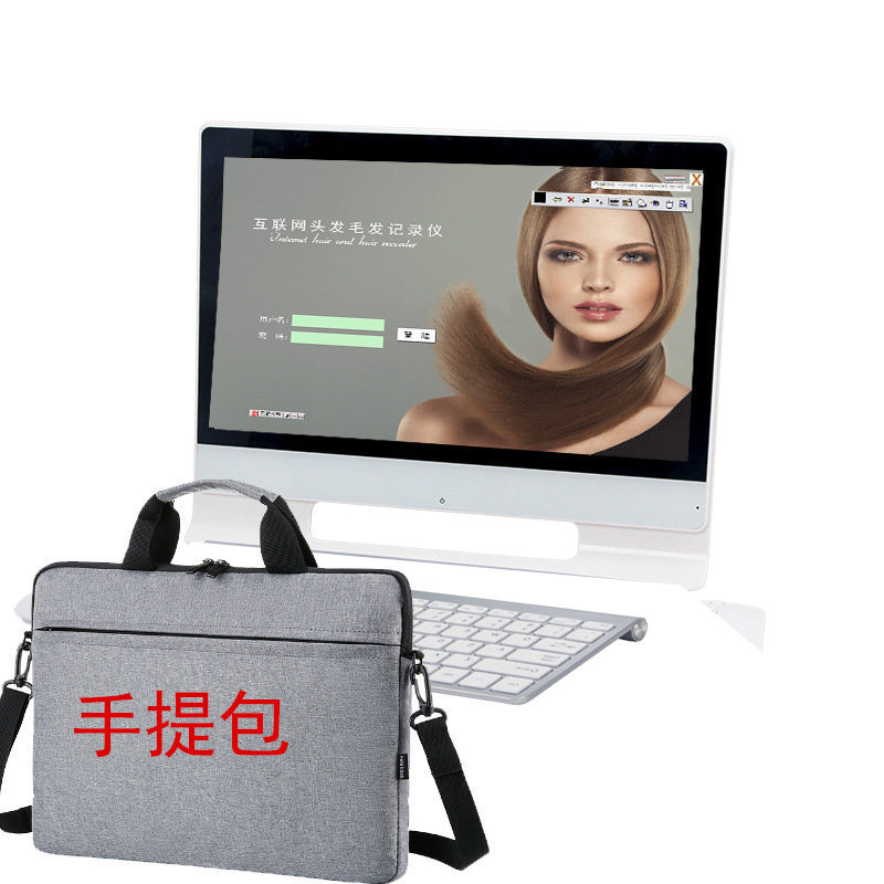 두피 감지기 탈모 모낭 고화질 분석기 스크린 올인원 기계가 있는 피부 및 모발 테스터 이발소