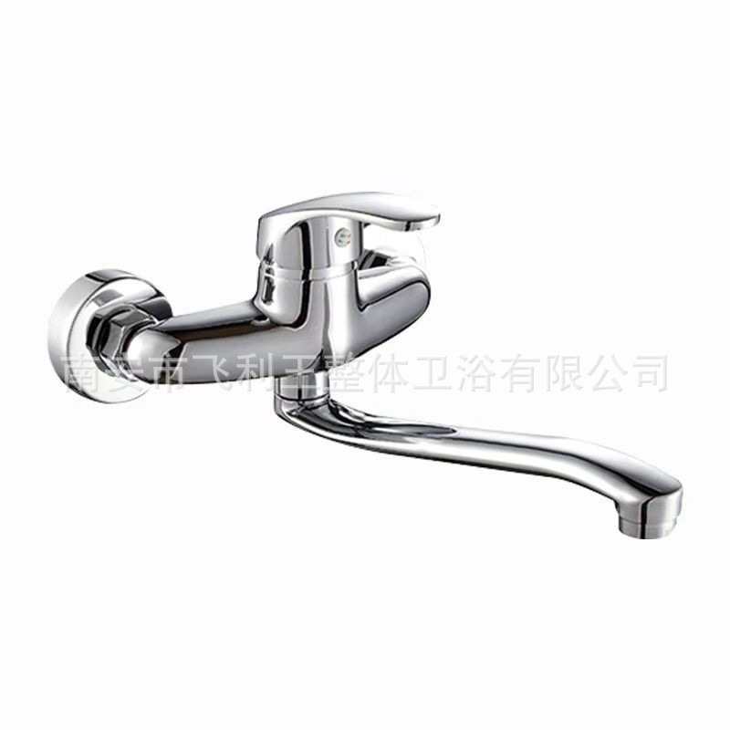 The foreign trade zinc alloy Qiao Deng kitchen concealed installation two-piece swing hot and cold water faucet sink sink sink and mixed faucet Specification drawing