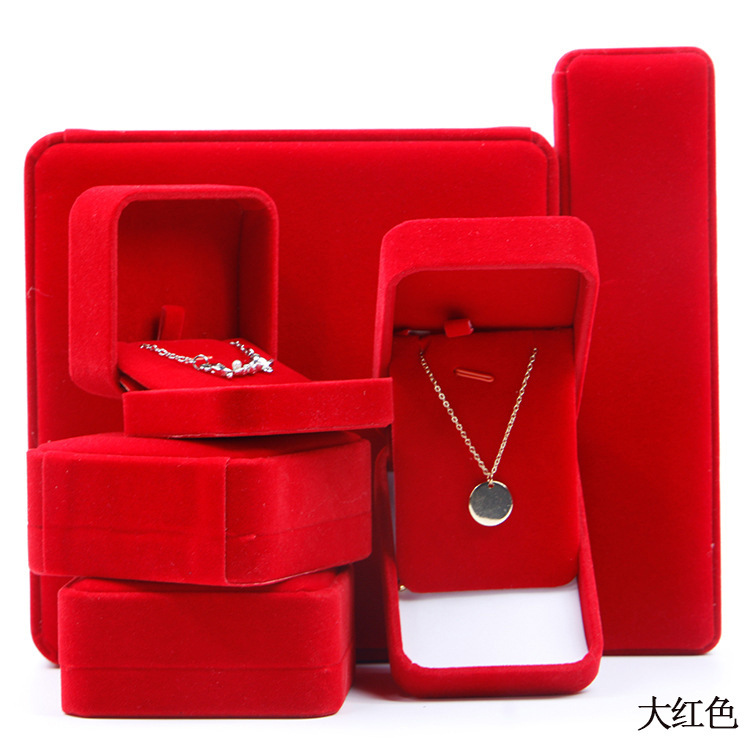 Ins Rounded Velvet Jewelry Box Ring Box Earring Box Bracelet Necklace Box Jewelry Box Jewelry Packaging Box