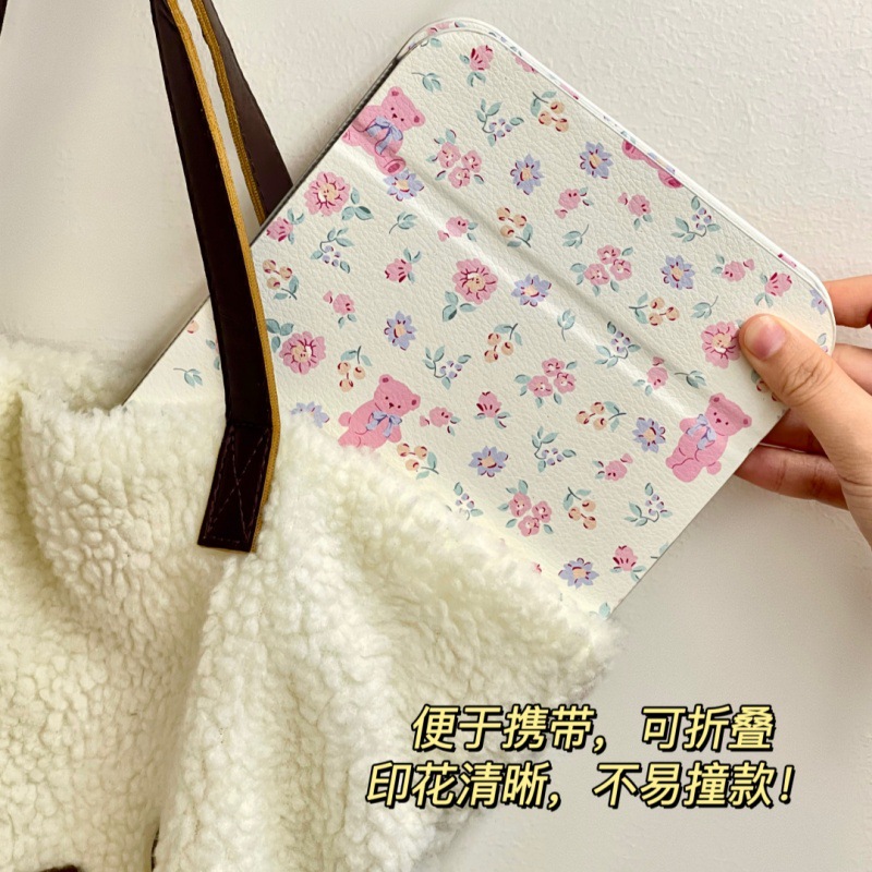 Espejo plegable lindo oso de alto valor facial portátil dormitorio de estudiantes de escritorio de escritorio para el hogar espejo de vestir